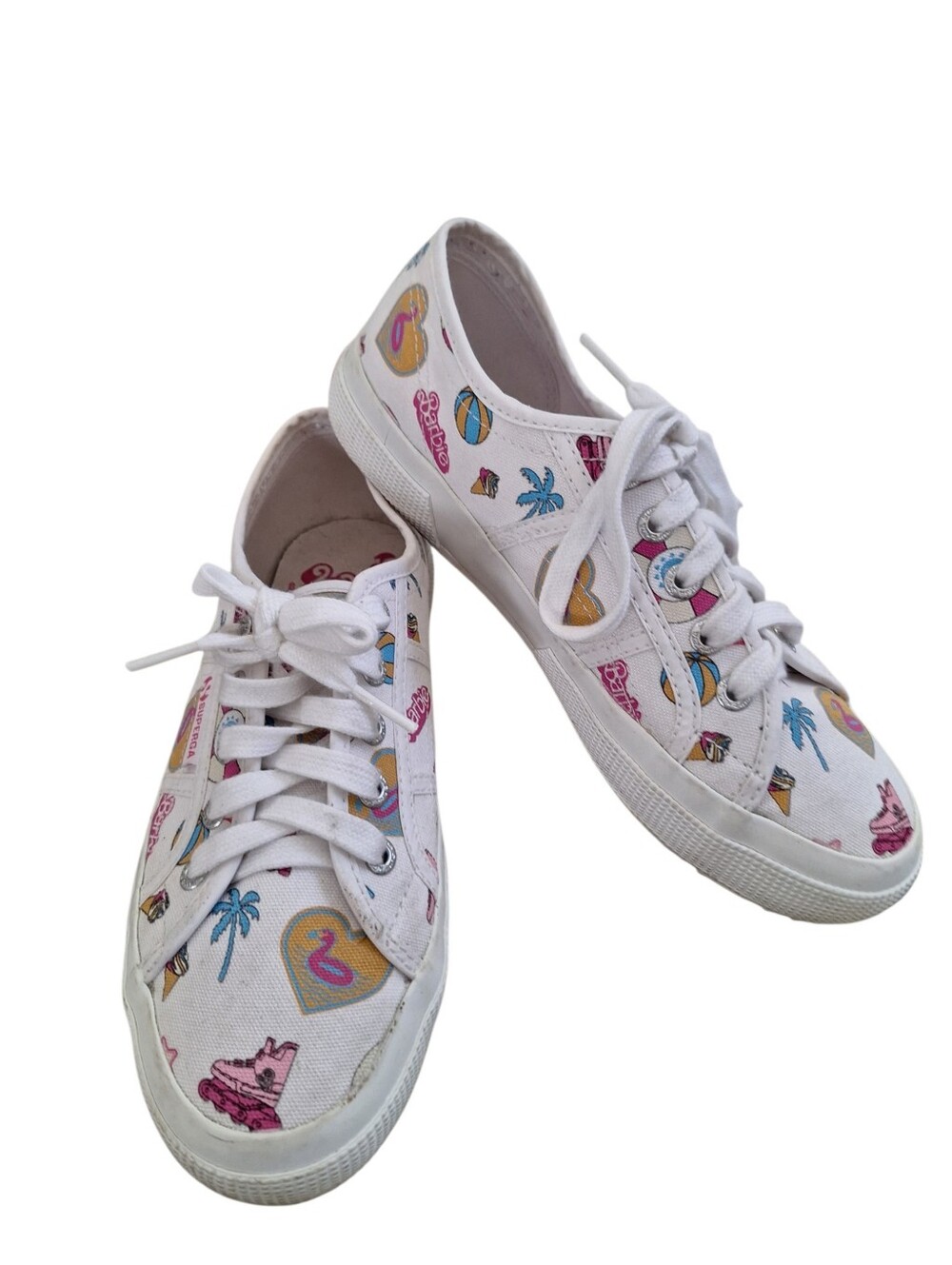 Superga x Barbie Low Top Casual Canvas Summer Print Lace Up Sneaker Size 7
